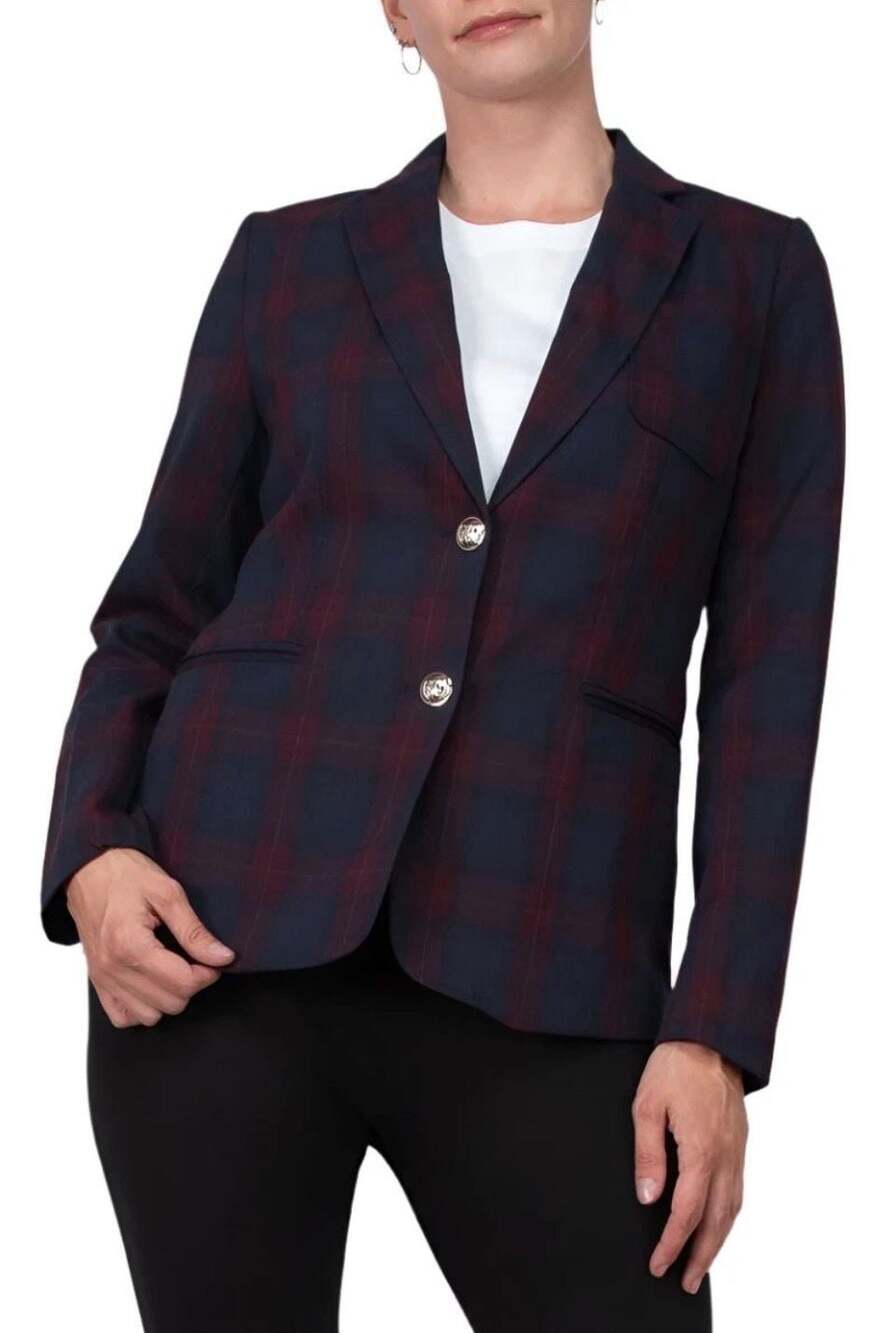 Tommy Hilfiger Plaid Blazer Jacket Size 4